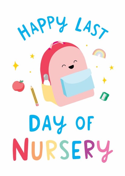 Happy Last Day of Nursery Card for Son or Daughter - Good Luck created by The Cake Thief
