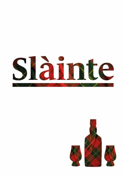 Classic Birthday/Congratulations Card - Slàinte - Gaelic - Scottish created by Scottish Greetings