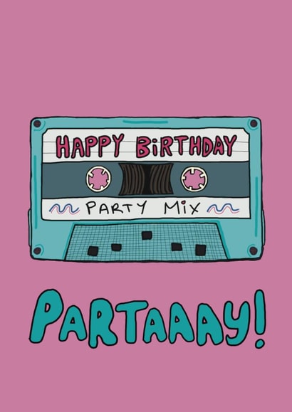 Fun Birthday Card - Cassette Tape created by Chloe Metson