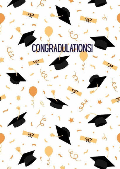 Classic Graduation Card - Caps - Scrolls created by Kailyn Horrocks