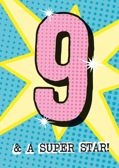 Classic Birthday Card - 9th - Pop Art created by Rulu