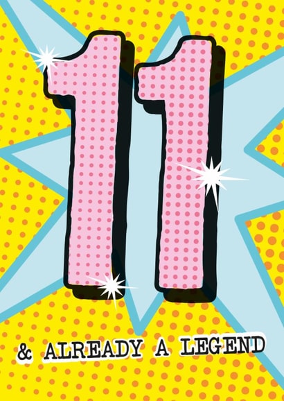 Classic Birthday Card - 11th - Pop Art created by Rulu