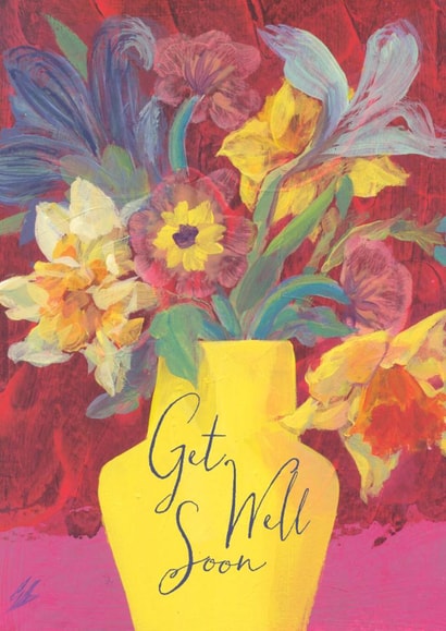 Arty Get Well Card - Flowers - Get Well Soon created by From A Place of Wonder