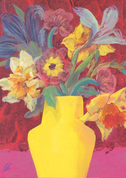 Arty Birthday Card - Flowers - Vase created by From A Place of Wonder