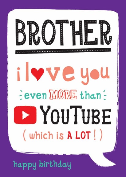 Funny Birthday Card - For Brother - YouTube created by  la la la     Designs