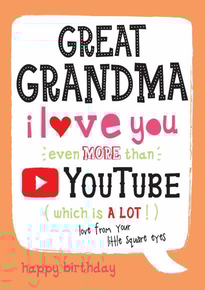 Funny Birthday Card - For Great Grandma - YouTube created by la la la Designs