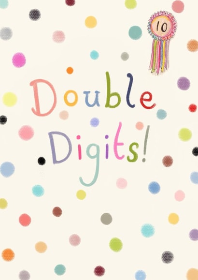 Classic Birthday Card - 10th - Double Digits created by Love Lucy Illustration