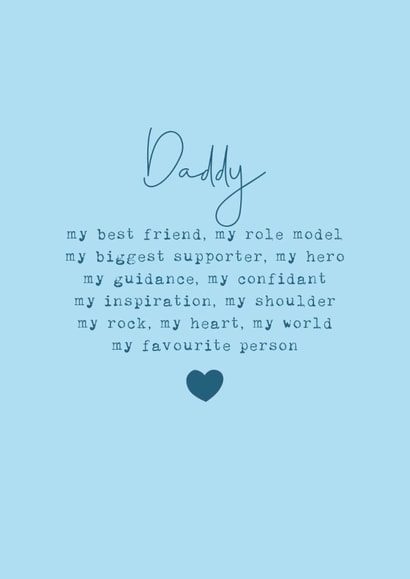 Classic Father's Day/Birthday Card - Daddy - Favourite Person created by Cake For Breakfast