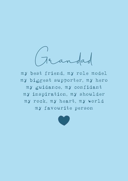 Heartfelt Father's Day Card - For Grandad - Favourite Person created by Cake For Breakfast