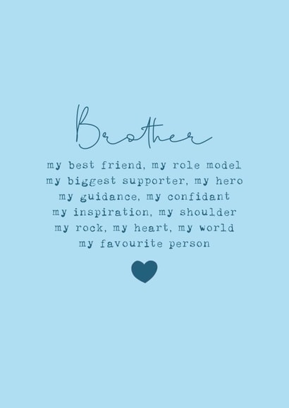 Classic Birthday Card - For Brother - Favourite Person created by Cake For Breakfast