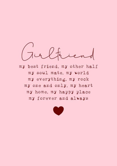 Classic Birthday Card - For Girlfriend - Forever And Always created by Cake For Breakfast