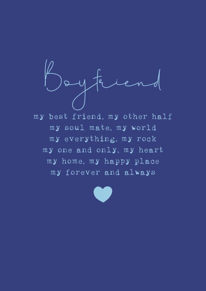 Classic Birthday/Anniversary Card - For Boyfriend - Forever And Always created by Cake For Breakfast