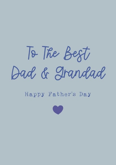 Classic Father's Day Card - Best Dad And Grandad created by Cake For Breakfast