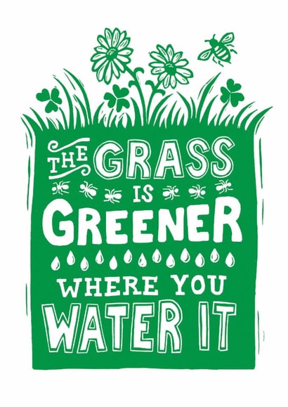 Heartfelt Love And Friendship Card - Grass Is Greener created by Woah there Pickle