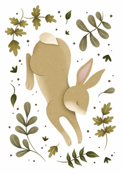 Cute Just Because Card - Rabbit created by Ellis Woolley