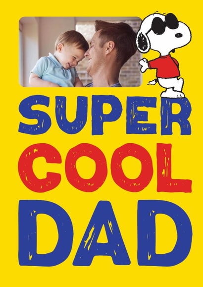 Personalised Snoopy Father’s Day Photo Card – For a Super Cool Dad! created by Danilo