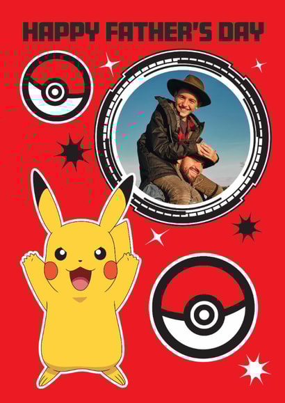 Personalised Pokémon Father’s Day Photo Card – Pikachu Loves You! created by Danilo