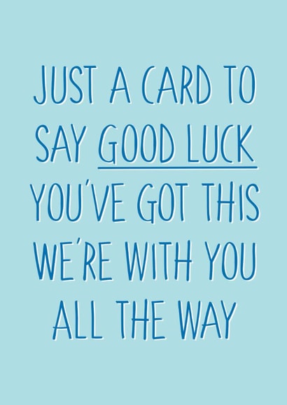 Good Luck Card - GCSE's - Exams Card For Him created by Stuck Shop Gifts