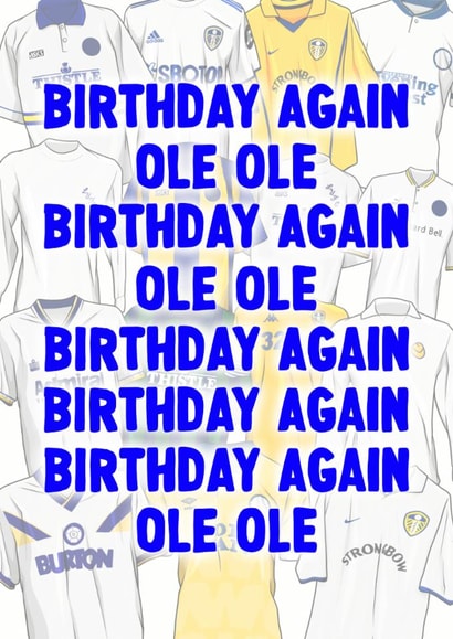 Leeds United Birthday Card - LUFC - Football created by ZB CREATIVE