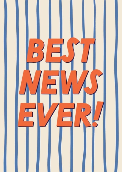 Classic Congratulations Card - Best News Ever created by Sweetlove Press