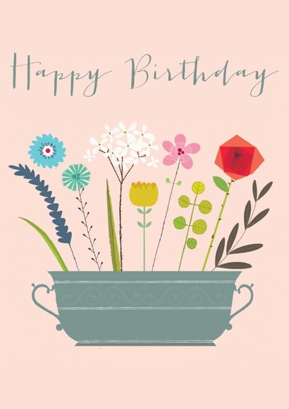 Pretty Birthday Card - Flowers created by Kali Stileman