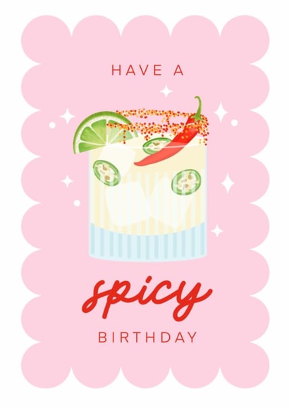 Arty Birthday Card - Cocktail - Spicy Margs created by Dolly’s Doodles