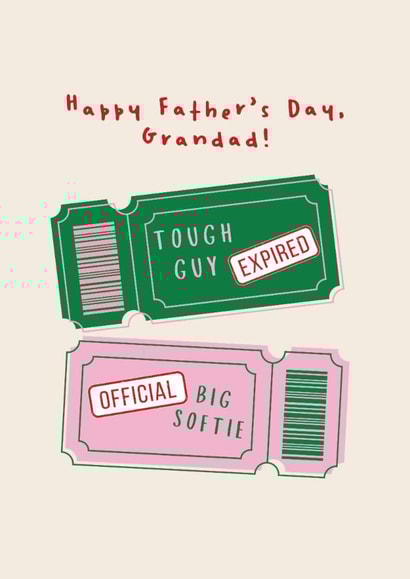 Happy Father's Day Grandad - Official Big Softie Card for Grandad created by Moonshine Prints