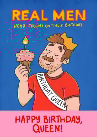 Funny Birthday Card - Queen created by Ivorymint cards