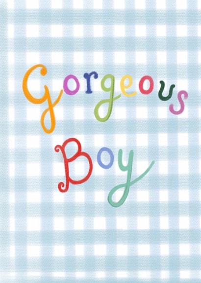 Classic New Baby Card - Gorgeous Boy created by Love Lucy Illustration