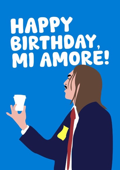 Funny Birthday Card - Tommy Cash - Eurovision - Mi Amore created by PopDogShop