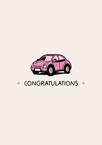 Fun Congratulations Card - Driving Test - Passed created by Puns and Needles