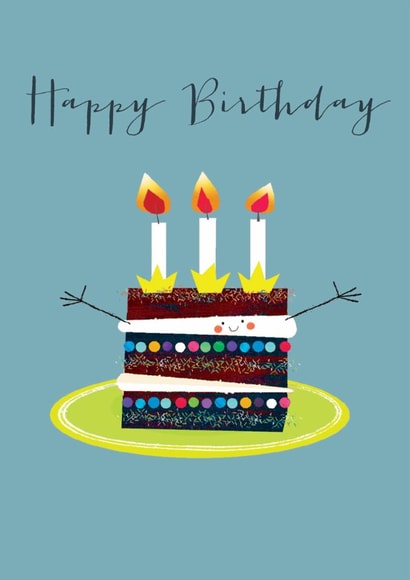 Classic Birthday Card - Cute Cake created by Kali Stileman