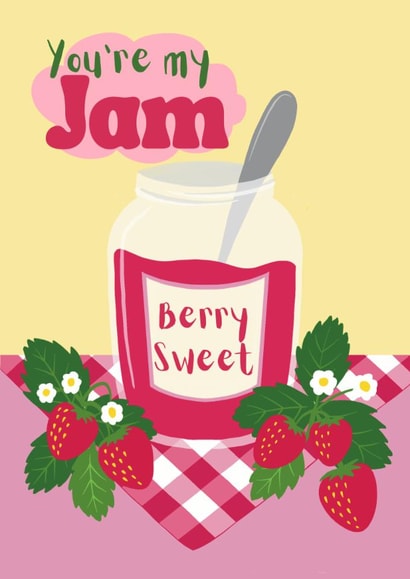 Cute Anniversary Card - You're My Jam - Berry Sweet created by Jennifer Louise