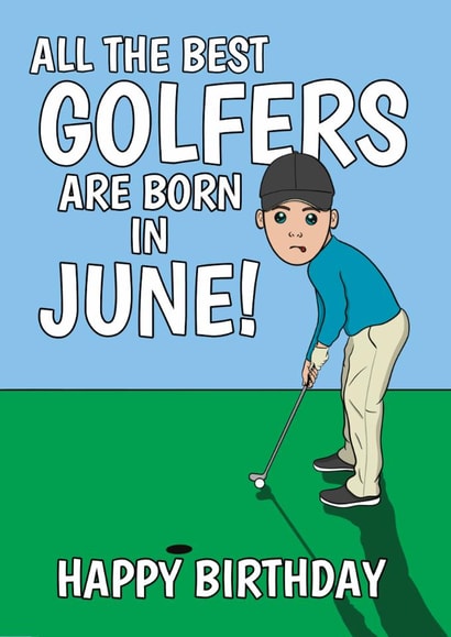 Classic Birthday Card - Golf - June created by @Cupsie's Creations