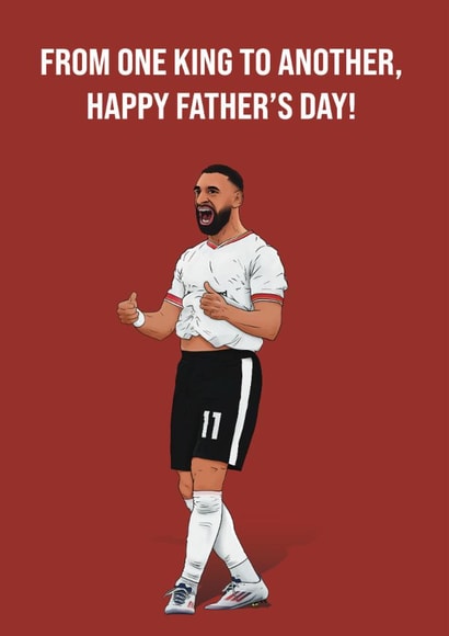 Liverpool Father's Day Card - Mo Salah - From One King To Another created by PrintByRob