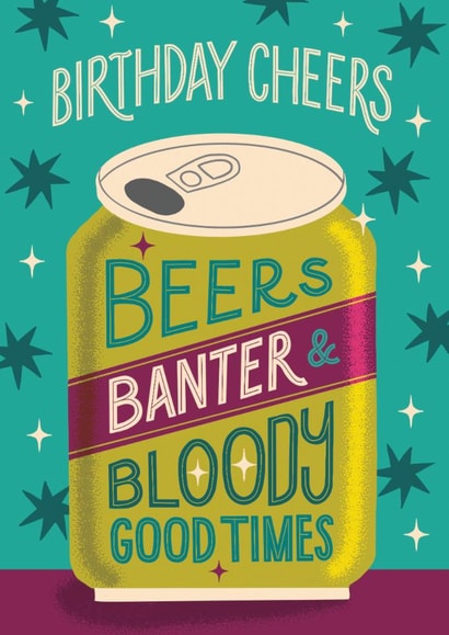 Classic Birthday Card - Beers And Banter created by Jo Podmore