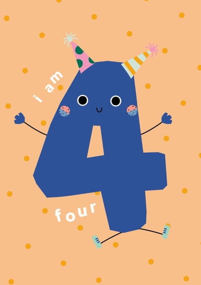 Cute Birthday Card - 4th - Party created by Ellie Hyde