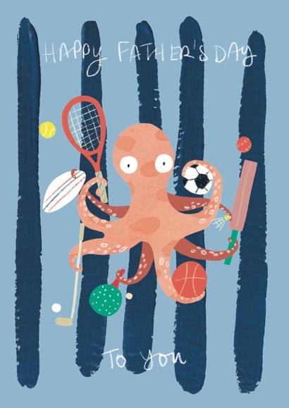 Sporty Octopus Dad created by Emma Hudson