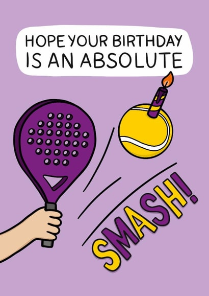 Funny Birthday Card - Padel created by TeePee Creations