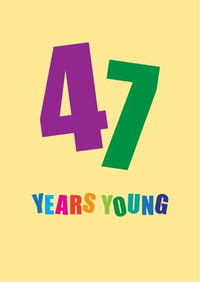 Classic Birthday Card - 47th created by mrs L cards