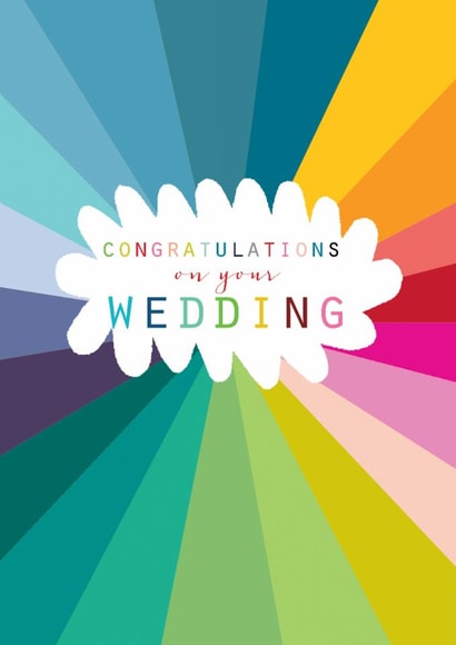 Classic Wedding Card - Rainbow Burst created by Kali Stileman