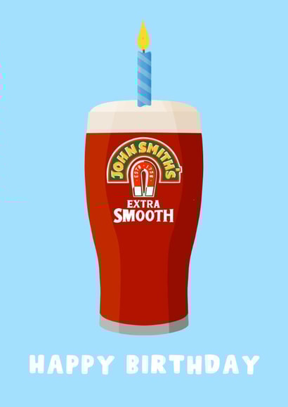 Fun Birthday Card - John Smiths Candle - For Him created by Pink Peach Cards