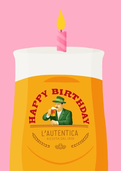 Fun Birthday Card - Birra Moretti Candle - For Her created by Pink Peach Cards