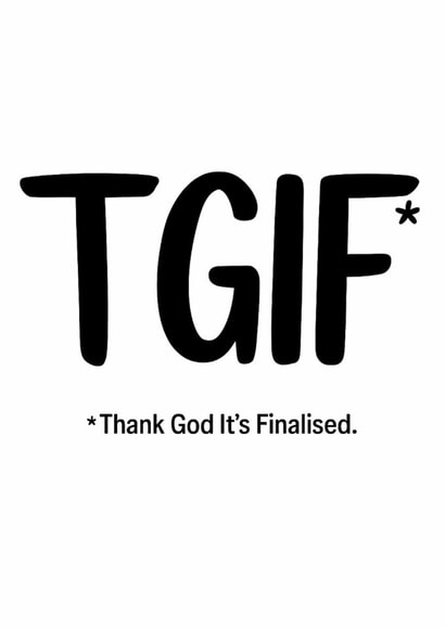 Funny Thinking Of You Card - Divorce - Thank God It’s Finalised created by BeauPrintBoutique