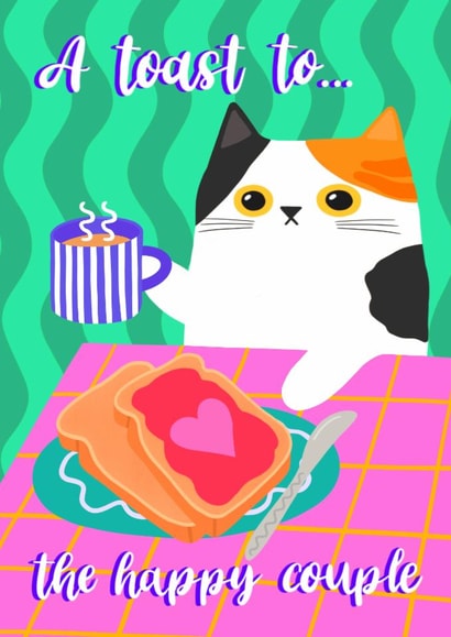 A Toast Cat Card created by The Paper Tail 