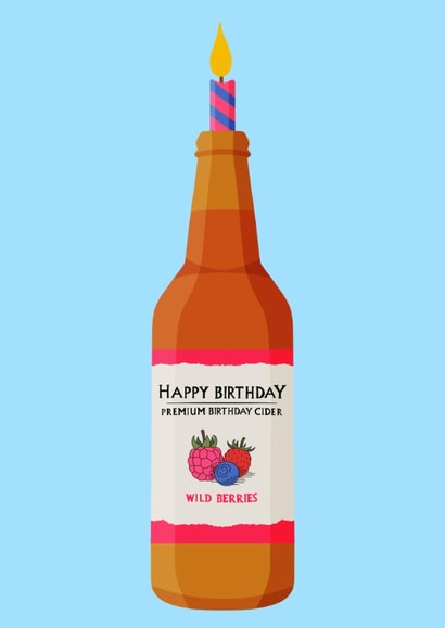 Fun Birthday Card - Wild Berries - For Him created by Pink Peach Cards