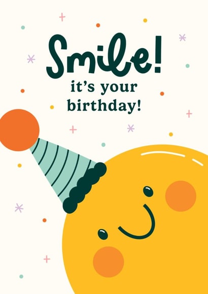 Cute Birthday Card - Smiley Face created by Abbie Imagine