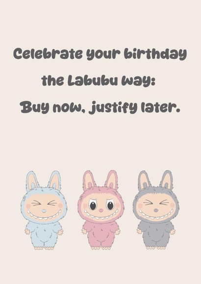 Cute Birthday Card - Labubu created by Chlobo Collections