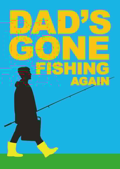 Retro Birthday Card - For Dad - Fishing created by Jon Downer