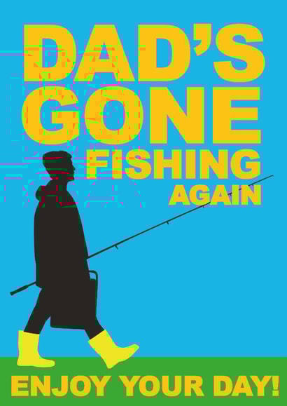 Birthday or Fathers Day Card - For Dad - Fishing created by Jon Downer